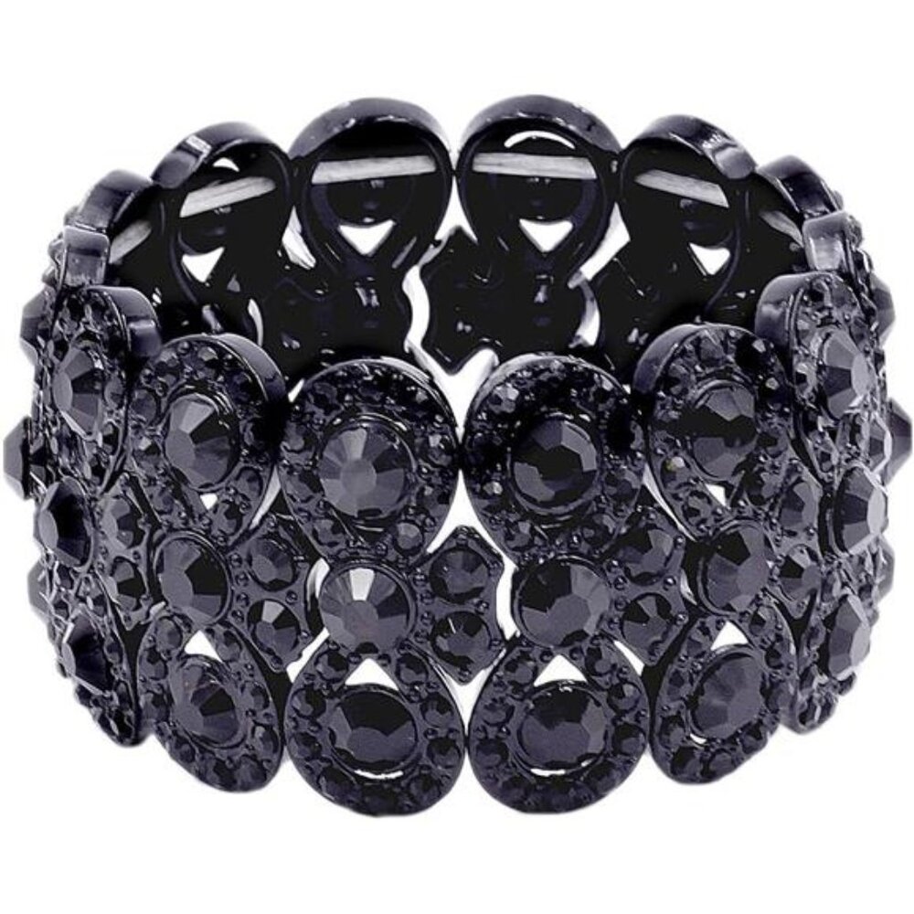 Infinity Shape Rhinestone Stretch Bracelet Evening Party 51$